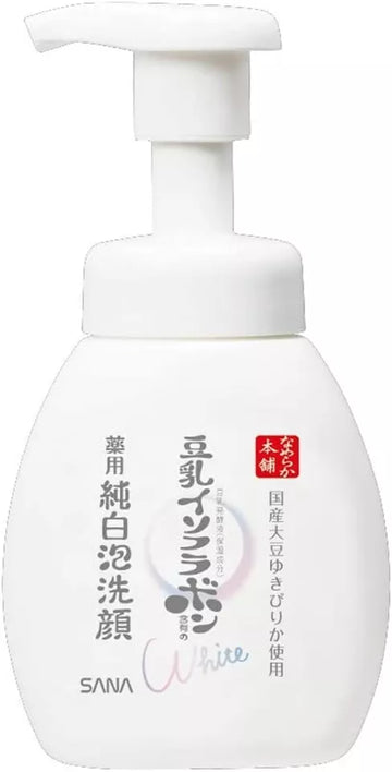 SANA Nameraka honpo Medicated foam face wash white 200ml Soy milk