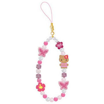 SANRIO 90s Phone Strap - Hello Kitty : Gogo Gal Collection Tan 1pc