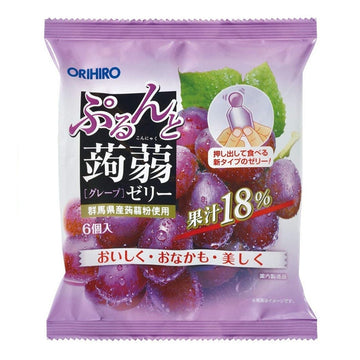 ORIHIRO Konjac Jelly Grape 6 pcs 120 g
