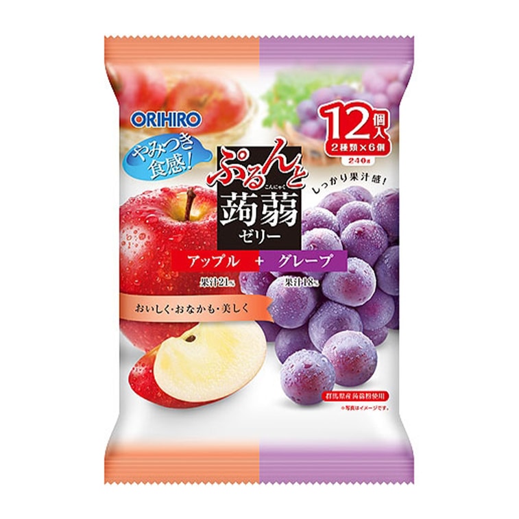 ORIHIRO Konjac Jelly Apple and Grape Flavor 20g*12