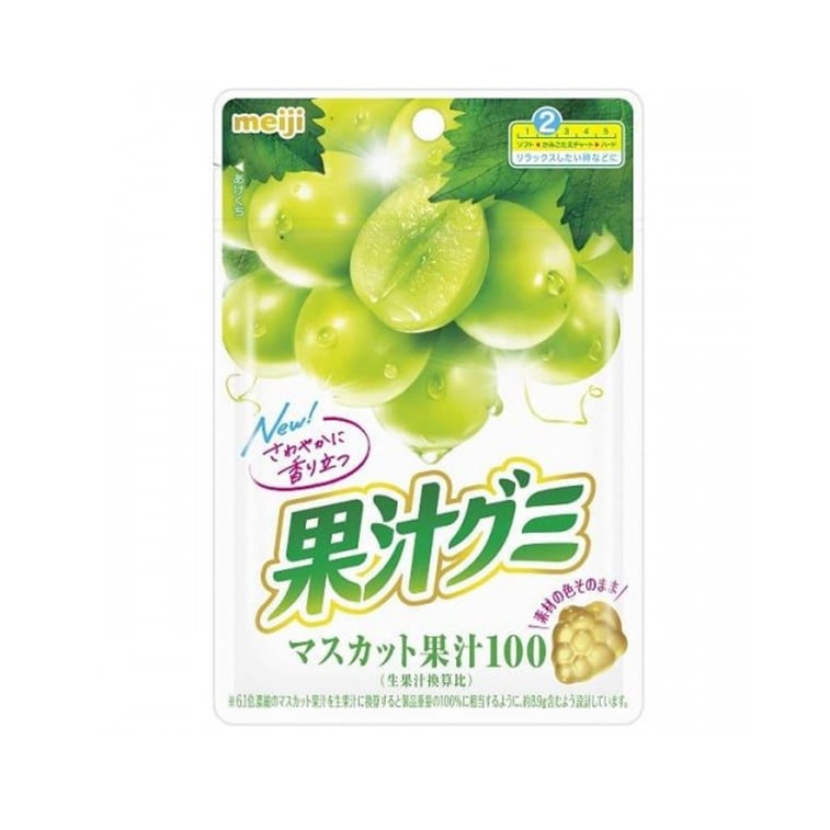 MEIJI Fruit Juice Gummy Muscat Flavor 54g